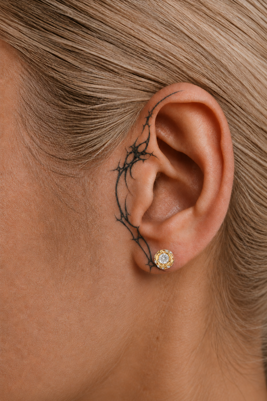 Diamond scatter studs round